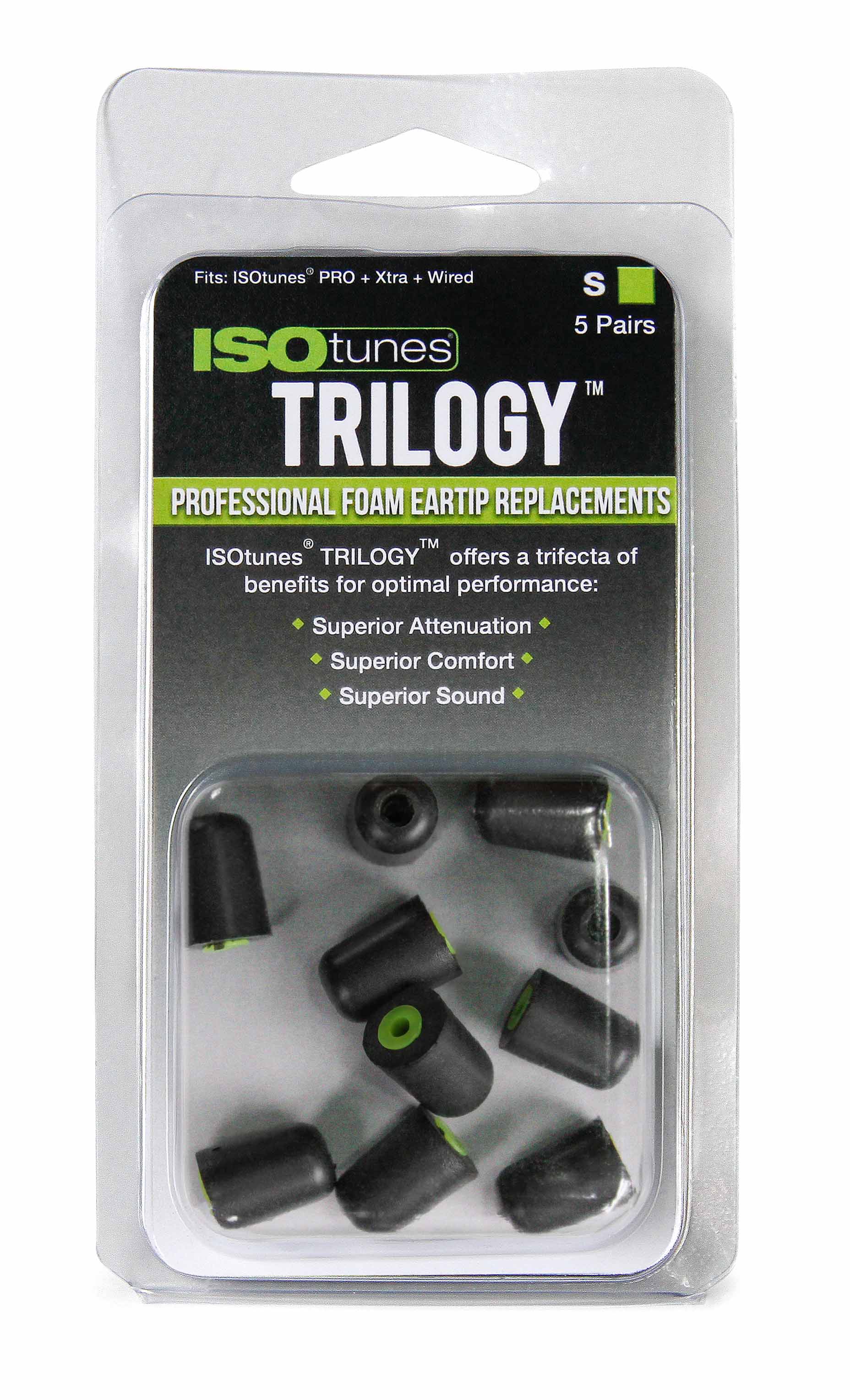 TRILOGY™ Foam Replacement Eartips (5 pair pack) - Image 3