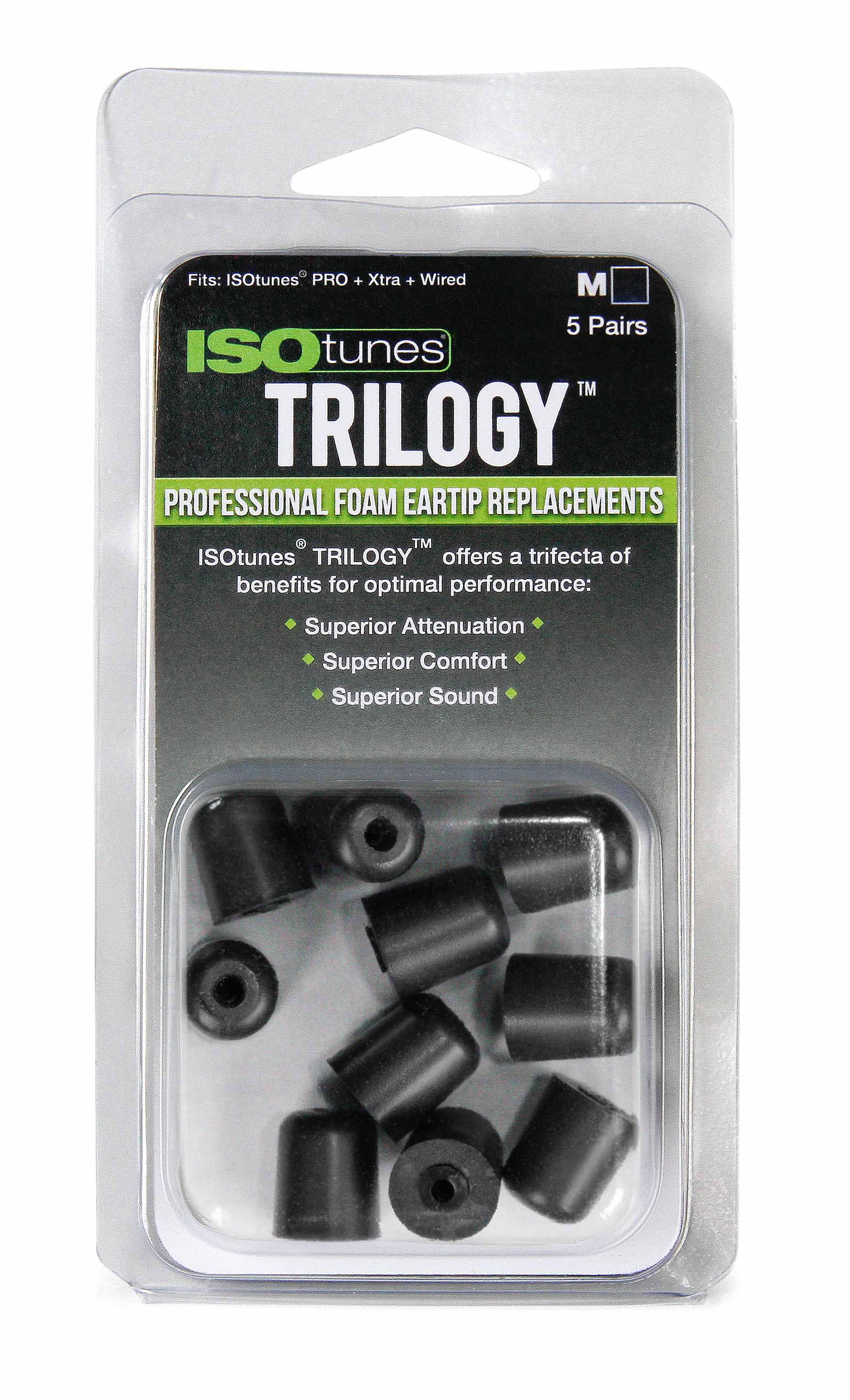 TRILOGY™ Foam Replacement Eartips (5 pair pack) - Image 5