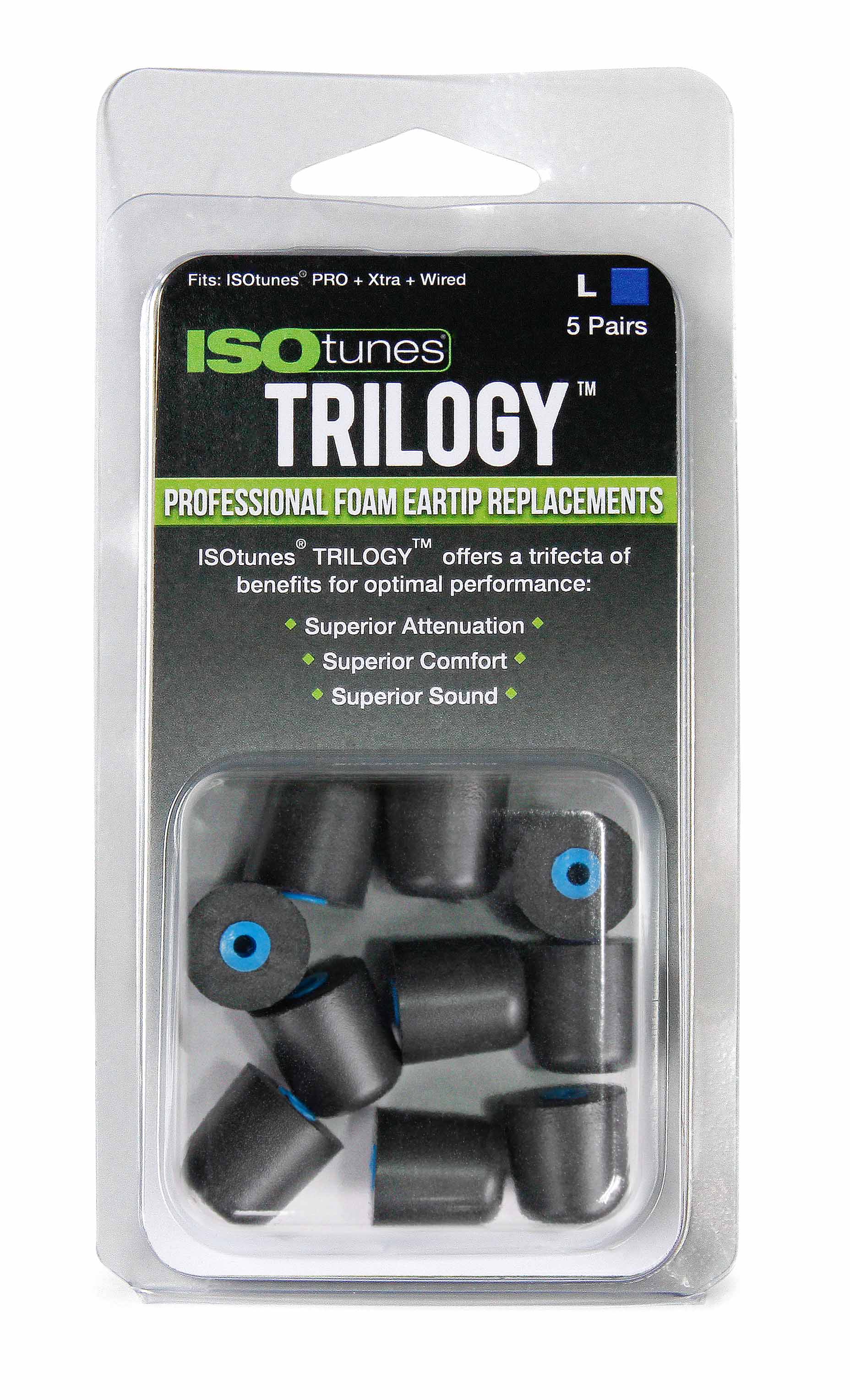 TRILOGY™ Foam Replacement Eartips (5 pair pack) - Image 7